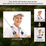 Custom Photo Acrylic Ornament - Personalized Christmas Birthday Golf Gifts For Men, Women - Life Is Better With Golf