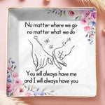 Custom Full-Print Jewelry Dish - Personalized Best Friend Birthday Gifts For Women, Besties, Sisters, BFF  - Blossoms Fade, But Friendship Stays Forever
