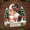 Custom Acrylic Ornament - Personalized Anniversary Christmas Wedding Gifts For Husband And Wife, Him And Her - Love Gnomes No Bounds