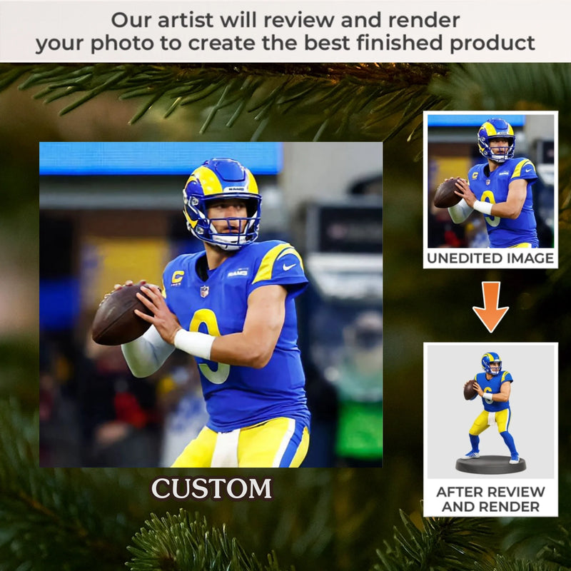 Custom Photo Acrylic Ornament - Personalized Christmas Birthday Sport Gifts For Sports Lovers - Every Sweat Drop Builds The Glory