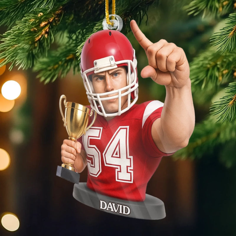 Custom Photo Acrylic Ornament - Personalized Christmas Birthday Sport Gifts For Sports Lovers - Fueling Life Through Power Of Sport
