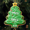 Custom Acrylic Ornament - Personalized Christmas Birthday Gifts For Mom, Dad, Kids - Our Love Is Evergreen