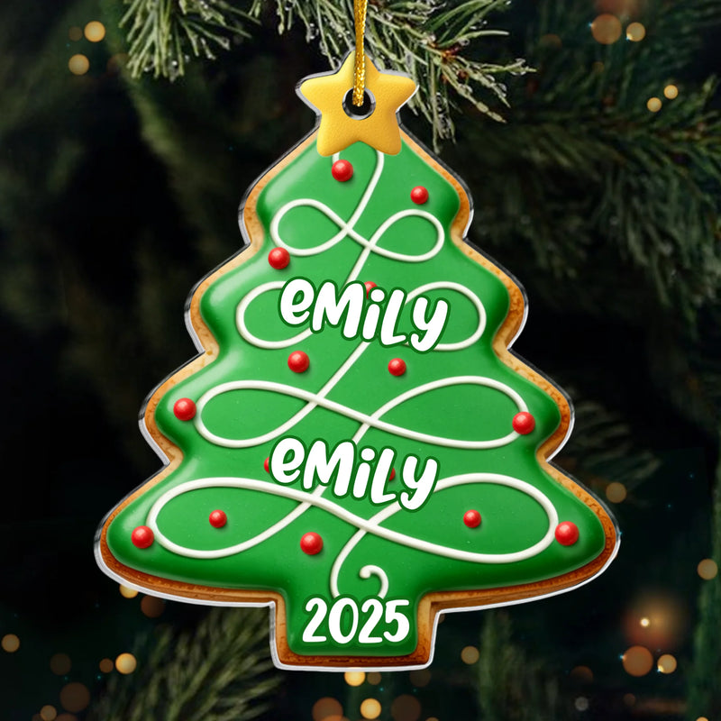 Custom Acrylic Ornament - Personalized Christmas Birthday Gifts For Mom, Dad, Kids - Our Love Is Evergreen