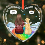 Custom Heart Glass Ornament -  Personalized Pet Christmas Memorial Sympathy Gifts For Dogs, Cats - In Loving Memory Of You