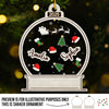 Custom 3 Layers Shaker Ornament - Personalized Christmas Birthday Gifts For Mom, Dad, Kids - From Our Hearts To Our Tree