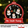 Custom 3 Layers Shaker Ornament - Personalized Christmas Birthday Gifts For Mom, Dad, Kids - A Frosty Family Keepsake