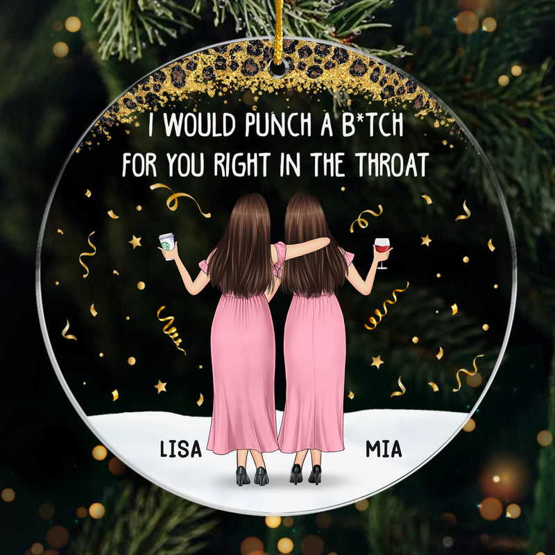 Custom Acrylic Ornament - Personalized Christmas Best Friend Birthday Gifts For Women, Besties, Sisters, BFF - Forever My Partner In Crime