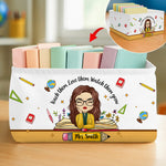Custom Classroom Decor Book Storage Organizer - Personalized Back To School Gifts For Teachers - Teach Them, Love Them, Watch Them Grow