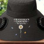 Custom Hat With Fans Solar Power - Personalized Garden Gifts For Grandma, Gardeners, Mom - Garden Of Love And Legacy