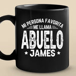 Taza Negra Personalizada - Regalos De Cumpleaños Personalizados Para Papá, Abuelo - Mis Personas Favoritas Me Llaman Abuelo
