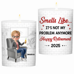Custom Smokeless Scented Candle - Personalized Retirement Gifts For Coworkers - Off The Clock Life