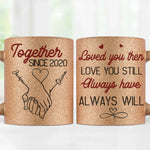 My Heart Clicks With Yours - Couple Personalized Custom Metallic Mug - Gift For Couple, Husband, Wife