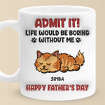 Forever Grateful To Call You Mine - Cat Personalized Custom 3D Inflated Effect Printed Mug - Father's Day,  Gift For Dad, Cat Lovers, Pet Owners