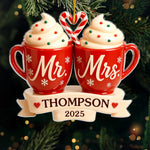 Custom Acrylic Ornament - Personalized Anniversary Christmas Wedding Gifts For Husband, Wife, Couple - Toasting Love This Christmas