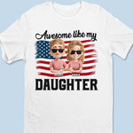 Dad, Powered By Daughter - Family Personalized Custom Unisex T-shirt, Premium T-shirt, Hoodie -  Father's Day, Gift For Dad, Daughter