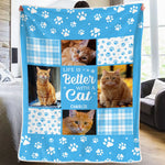 Custom Photo Blanket - Personalized Christmas Memorial Sympathy Gifts For Dogs, Cats - You Were My Favorite Hello And My Hardest Goodbye