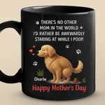 Mom's Love Knows No Stink - Dog Personalized Custom Black Mug - Mother's Day, Gift For Mom, Dog Lovers