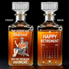 The Legend Has Retired - Coworker Personalized Custom Glass Whiskey Bottle - Appreciation, Retirement Gift For Coworkers, Work Friends, Colleagues
