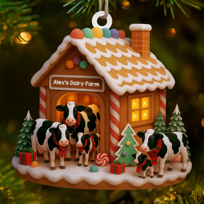 Custom Wood Ornament - Personalized Christmas Birthday Gifts For Women, Men - Life Is Better With Moo
