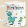 Tiny Dino, Big Love - Family Personalized Custom 3D Inflated Effect Printed Mug - Mother's Day, Gift For Mom, Grandma