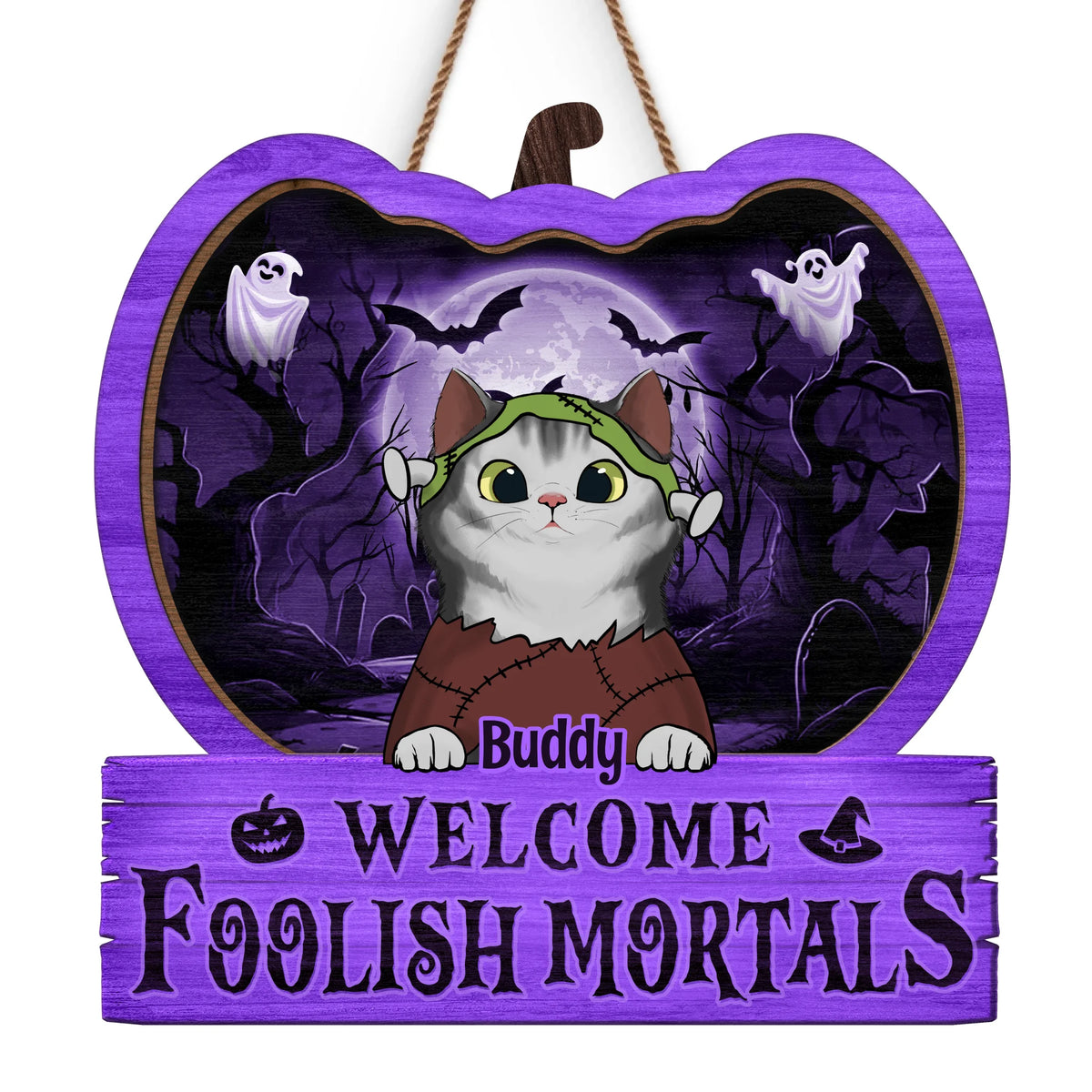 Witch Better Have My Treats - Cat Personalized Custom Home Decor Wood Sign - Halloween Gift For Pet Owners, Pet Lovers