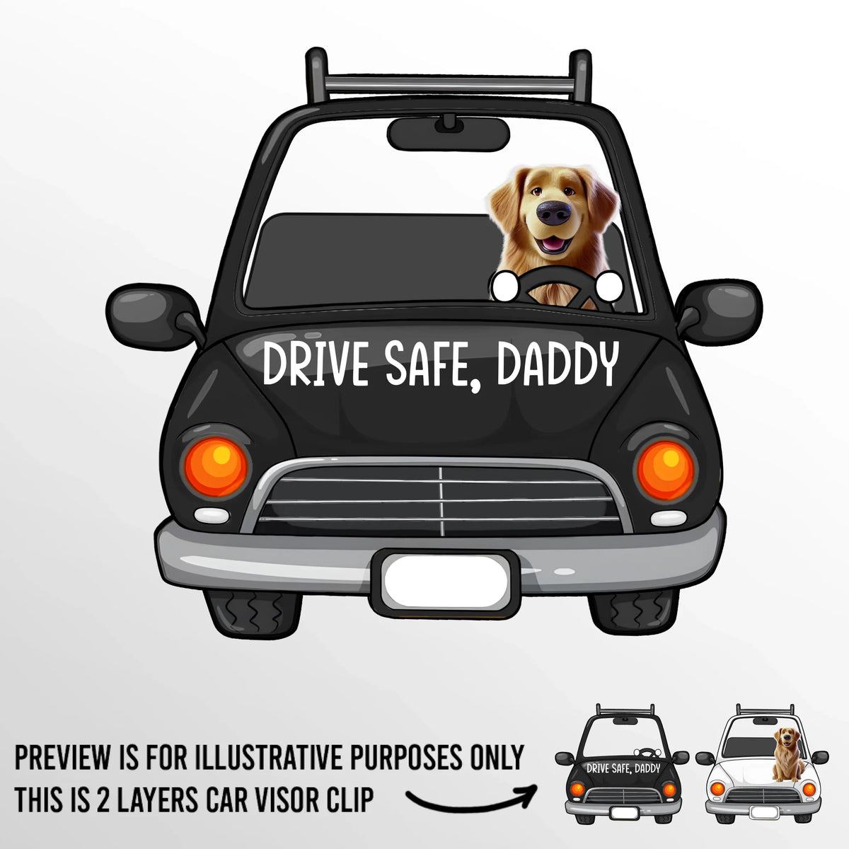 Counting The Seconds ‘til You’re Back - Dog Personalized Custom Car Visor Clip - Gift For Pet Owners, Pet Lovers