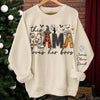 Custom Unisex Sweatshirt, Hoodie With Design On Sleeve - Personalized Halloween Birthday Gifts For Mom, Grandma - Spooky Nights With Loved Ones
