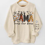 Custom Unisex Sweatshirt, Hoodie With Design On Sleeve - Personalized Halloween Birthday Gifts For Mom, Grandma - Spooky Nights With Loved Ones