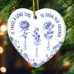 Custom Ceramic Ornament - Personalized Best Friend Birthday Gifts For Women, Besties, Sisters, BFF - Together Is My Favorite Place