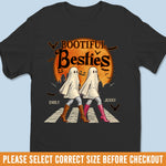 Custom Unisex T-shirt, Premium T-shirt, Hoodie - Personalized Halloween Birthday Gifts For Women, Besties, Sisters, BFF - Haunted By Laughter Together
