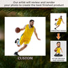 Custom Photo Acrylic Ornament - Personalized Christmas Birthday Sport Gifts For Sports Lovers - Festive Fast Break