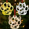 Custom Mirrored Acrylic Ornament - Personalized  Christmas Memorial Sympathy Gifts For Family, Dog Cat Lovers - My Furry Angel With Wings
