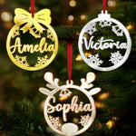 Custom Mirrored Acrylic Ornament - Personalized  Christmas Birthday Gifts For Mom, Dad, Kids - Sparkle Season
