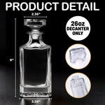 Custom Glass Whiskey Bottle - Personalized Retirement Gifts For Best Friends, Family, Coworker, Work Bestie, Wine, Bourbon, Whiskey Lovers - No Deadlines, Just Lifelines