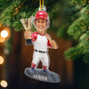Custom Photo Acrylic Ornament - Personalized Christmas Birthday Sport Gifts For Sports Lovers - Deck The Halls With Baseballs