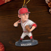 Custom Photo Acrylic Ornament - Personalized Christmas Birthday Sport Gifts For Sports Lovers - Born To Pitch, Built To Win