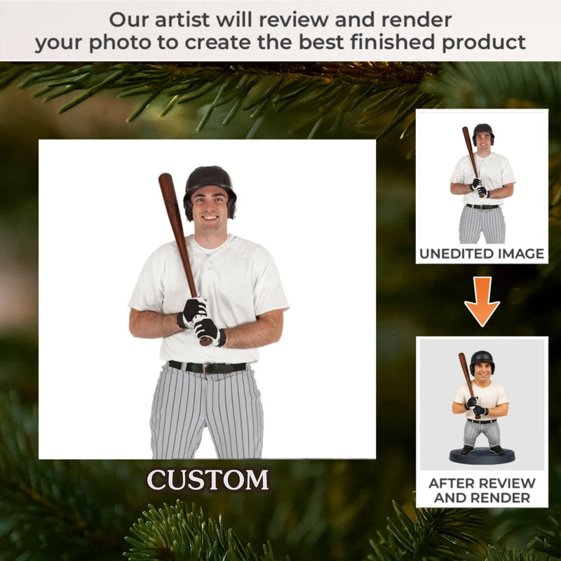 Custom Photo Acrylic Ornament - Personalized Christmas Birthday Sport Gifts For Sports Lovers - Life’s Better In A Ballpark