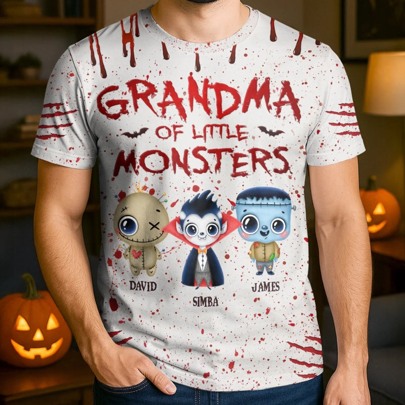 Custom Unisex T-shirt - Personalized Halloween Costume Birthday Gifts For Mom, Grandma - Tiny Ghosts Spread Halloween Costume Joy