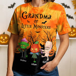 Custom Unisex T-shirt - Personalized Halloween Costume Birthday Gifts For Mom, Grandma - Pumpkin Nights Filled With Laughter