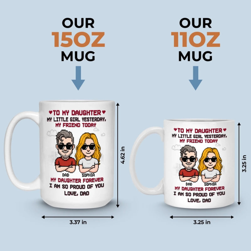 Custom Mug - Personalized Birthday Gifts For Dad, Daughter - Like Father Like Daughter
