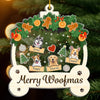 Custom 3 Layers Shaker Ornament - Personalized  Christmas Birthday Gifts For Dog Lovers, Dog Dad And Mom - Woofing You A Merry Holiday