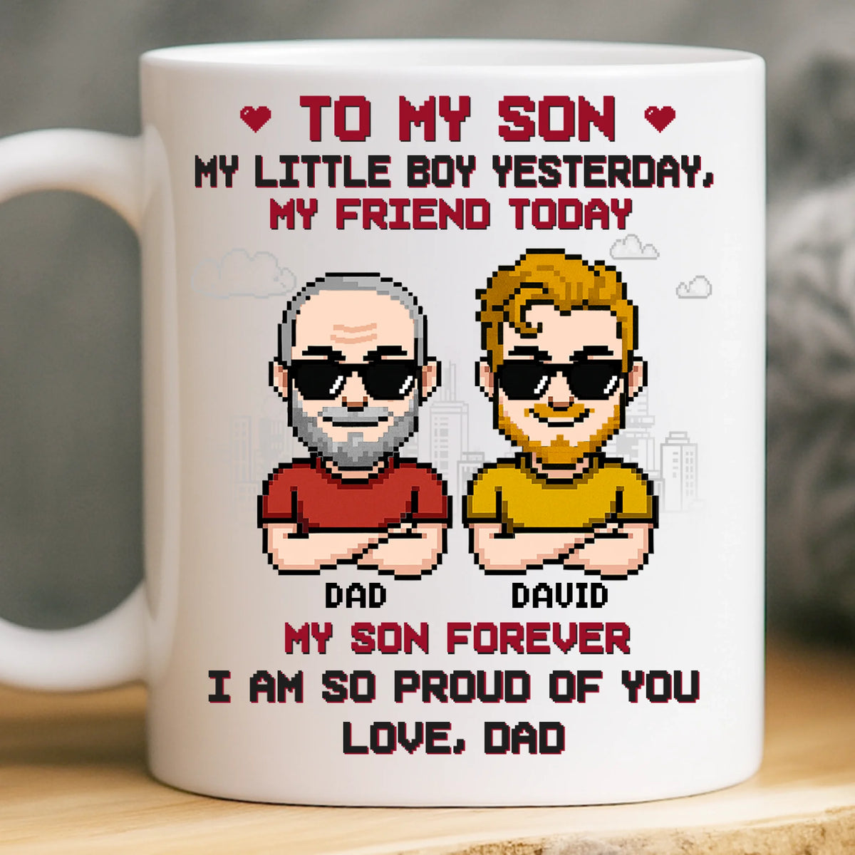 Custom Mug - Personalized Birthday Gifts For Dad, Son - Like Father Like Son