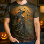 Custom Unisex T-shirt - Personalized Halloween Costume Witchy Gifts For Besties, Sisters, BFF, Family, Yourself - Magic Flows Through My Soul