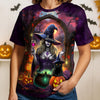 Custom Unisex T-shirt - Personalized Halloween Witchy Gifts For Besties, Sisters, BFF, Family, Yourself - Living Free With A Spellbound Heart