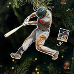 Custom Photo Baseball Acrylic Ornament - Personalized Christmas Birthday Gifts For Besties, Sisters, BFF, Family, Yourself - Chasing Joy One Game At A Time