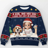 Custom Unisex Ugly Sweatshirt - Personalized  Christmas Birthday Gifts For Dog Cat Lovers, Dog Dad And Mom, Cat Owners - Santa Claws Is Coming