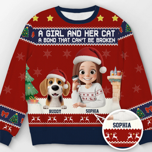 Custom Unisex Ugly Sweatshirt - Personalized  Christmas Birthday Gifts For Dog Cat Lovers, Dog Dad And Mom, Cat Owners - Santa Claws Is Coming