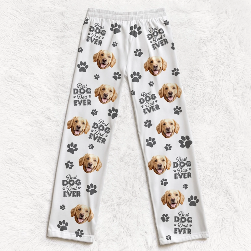 Custom Photo Pajama Pants - Personalized  Christmas Birthday Gifts For Dog Cat Lovers, Dog Dad And Mom, Cat Owners - Dog Cuddles Are Therapy