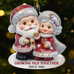 Custom Acrylic Ornament - Personalized Anniversary Christmas Wedding Gifts For Husband And Wife, Him And Her - Forever Festive, Forever Us