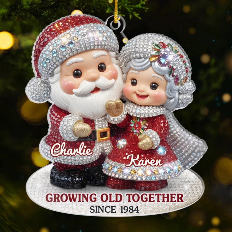 Custom Acrylic Ornament - Personalized Anniversary Christmas Wedding Gifts For Husband And Wife, Him And Her - Forever Festive, Forever Us
